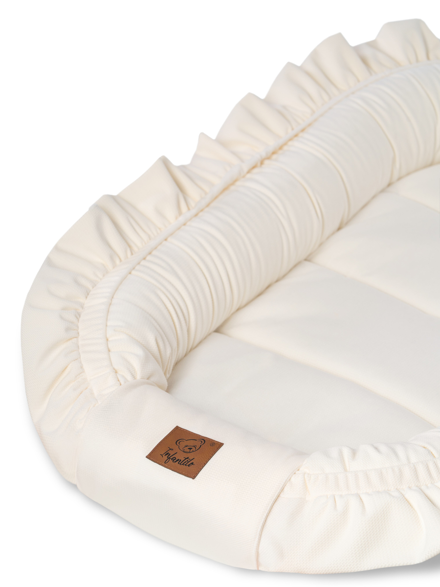 KOKON niemowlęcy VELVET z falbanką