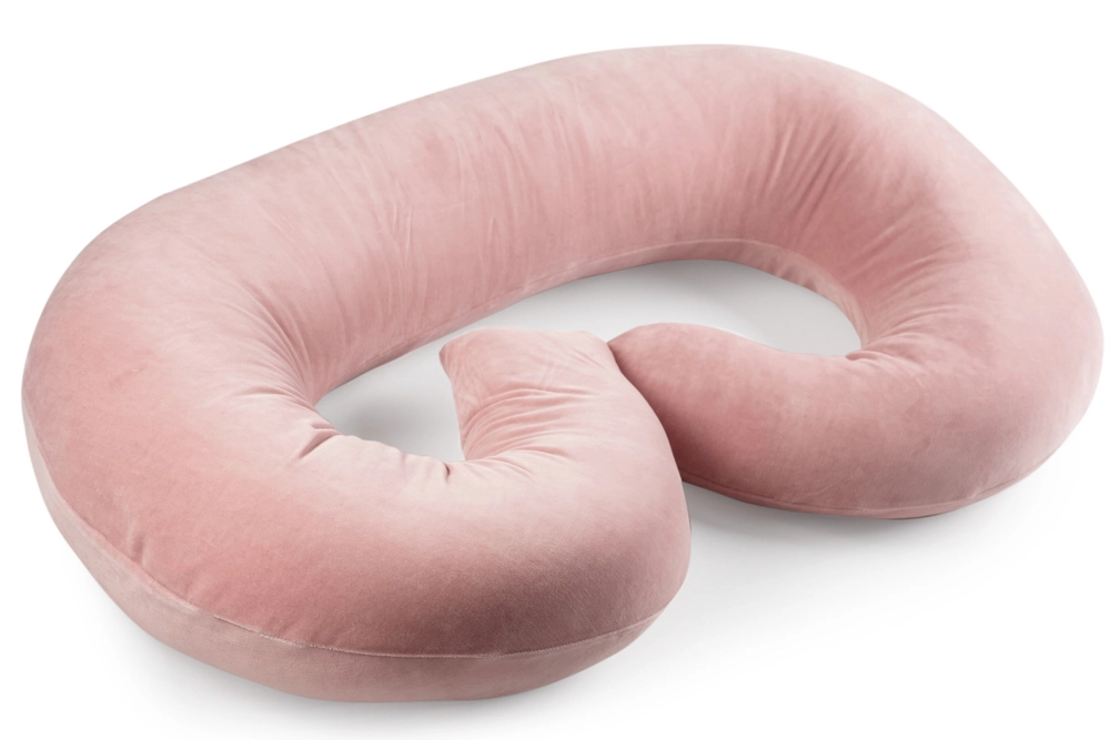 Poduszka ciążowa rogal typ "C" z WELURU bawełnianego