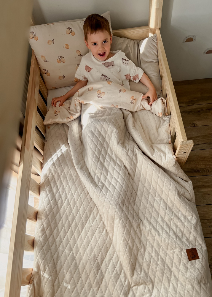Koc przedszkolaka VELVET 100x135 + poduszka i worek
