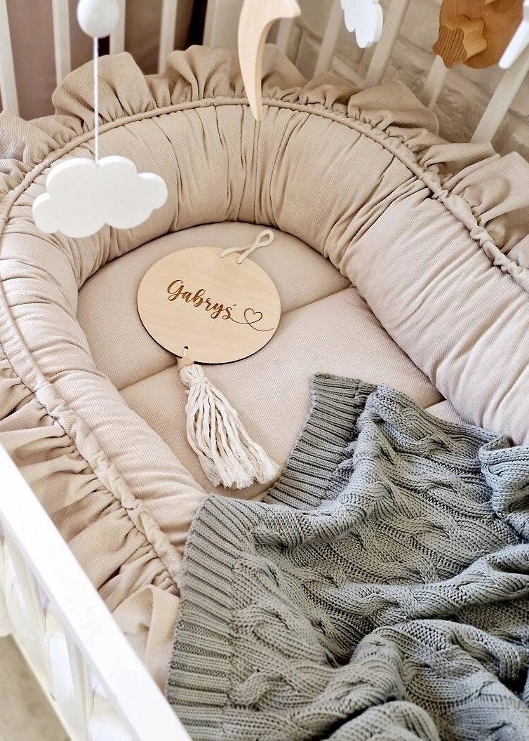 Kocyk dziany warkocz BAMBUSOWY 80x100