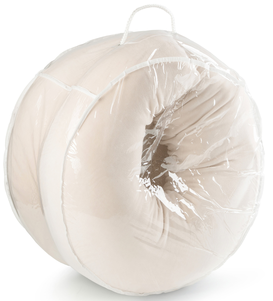 Poduszka ciążowa rogal typ "C" z WELURU bawełnianego