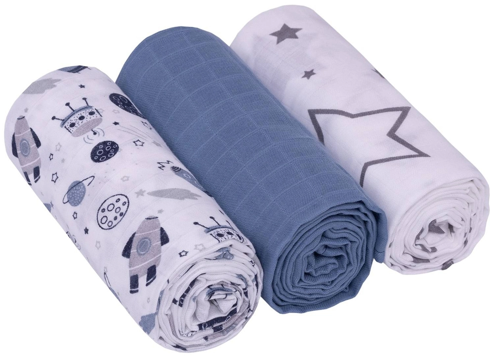 Pieluszki muślinowe 70x80cm - 3-PAK