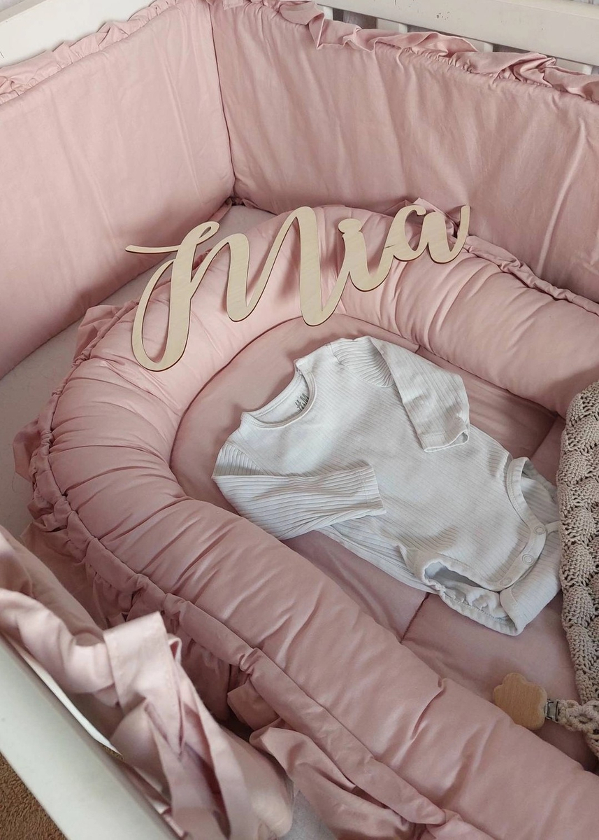 KOKON niemowlęcy BAWEŁNIANY z falbanką