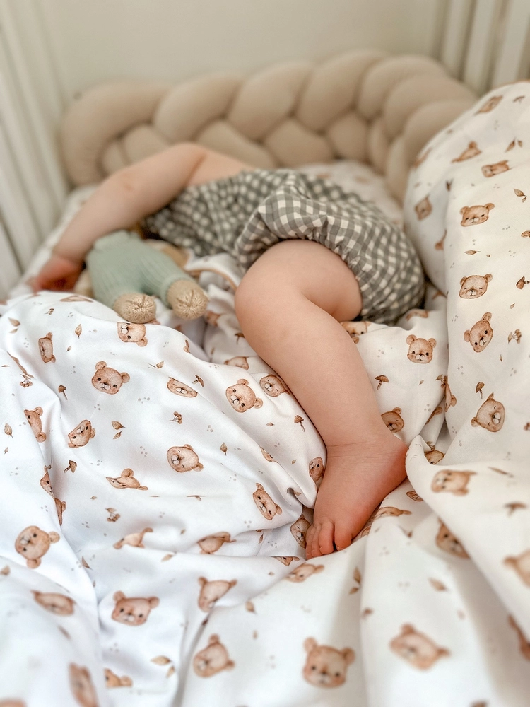 Pościel dziecięca do łóżeczka 120x90cm z wypustką 2elem