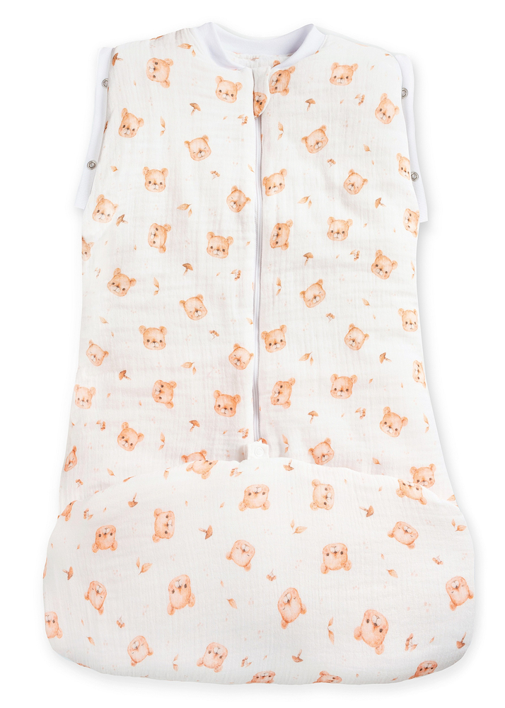 Śpiworek do spania muślinowy PREMIUM light TEDDY BEAR