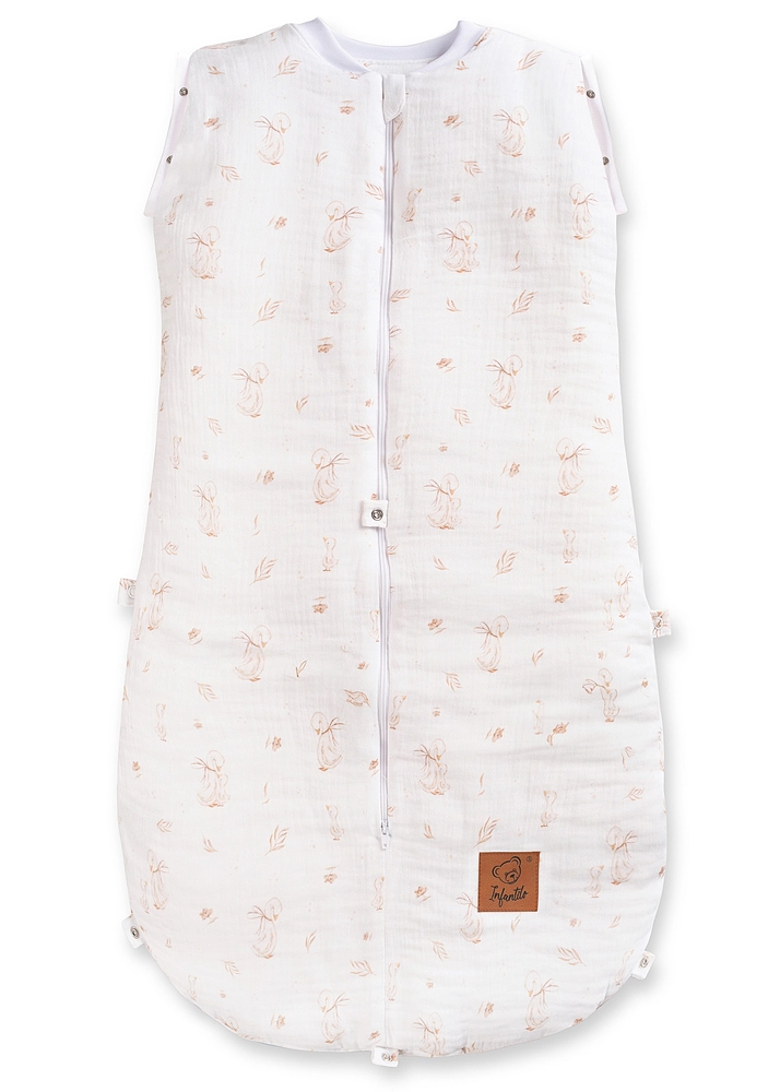 Śpiworek do spania muślinowy PREMIUM ocieplany PRINT