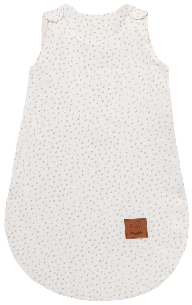 Śpiworek do spania muślinowy BABY SOFT ocieplany DOTS