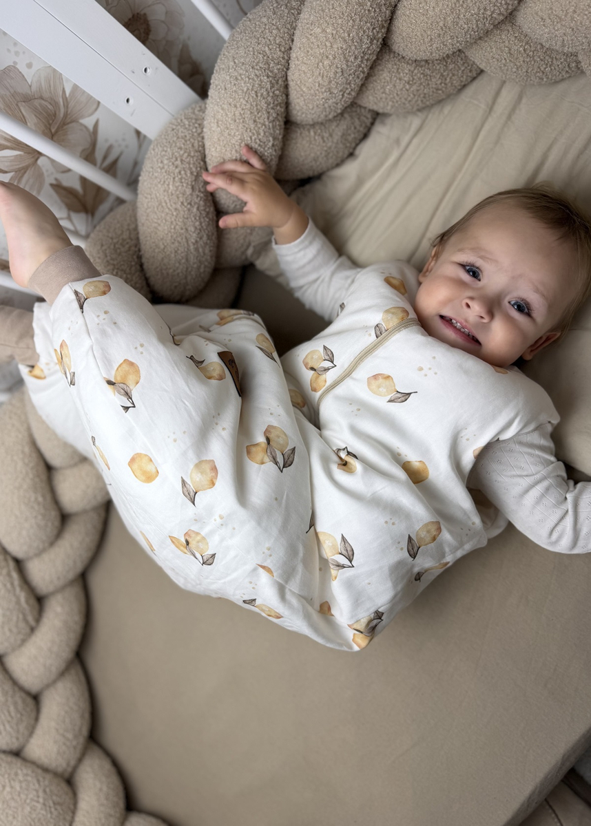 Śpiworek z nogawkami do spania KIDS z bawełny SATYNOWEJ 18-36m