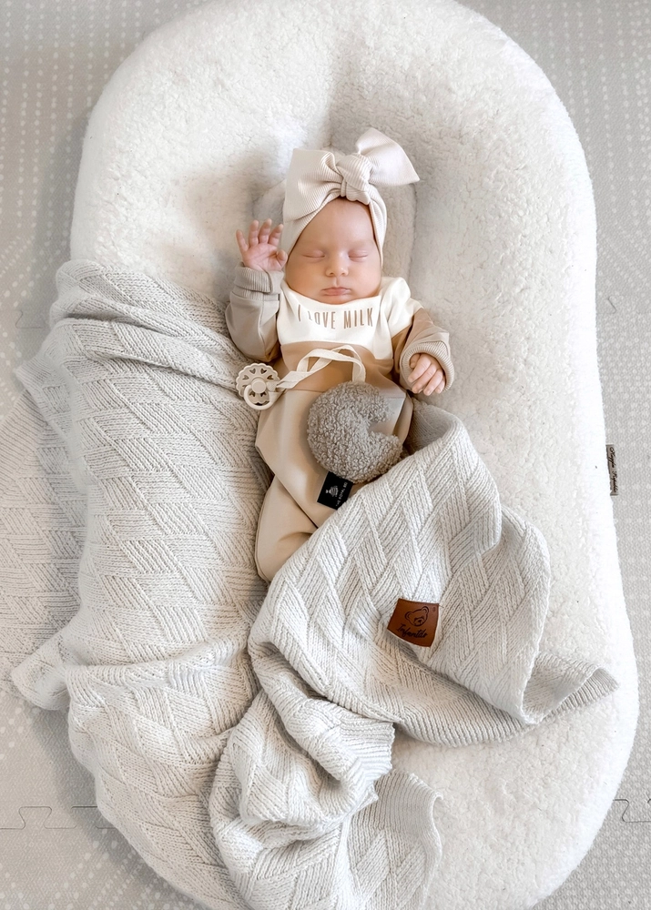 Kocyk dla niemowlaka z WEŁNY MERINO 80x100