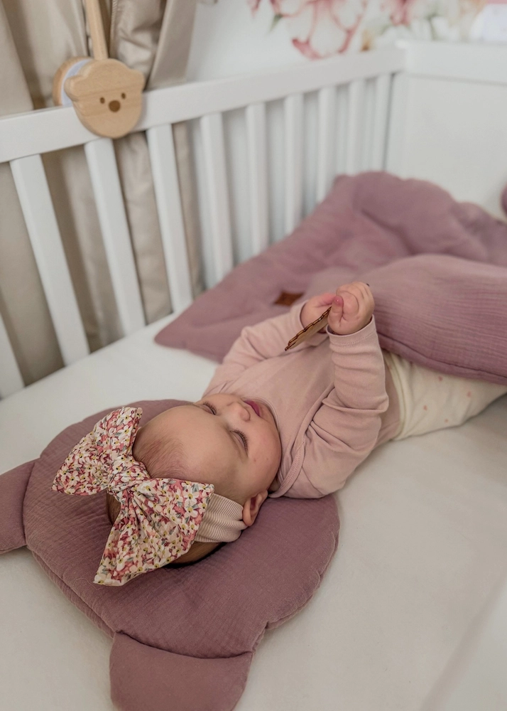 Komplet MUŚLINOWY + poduszka TEDDY