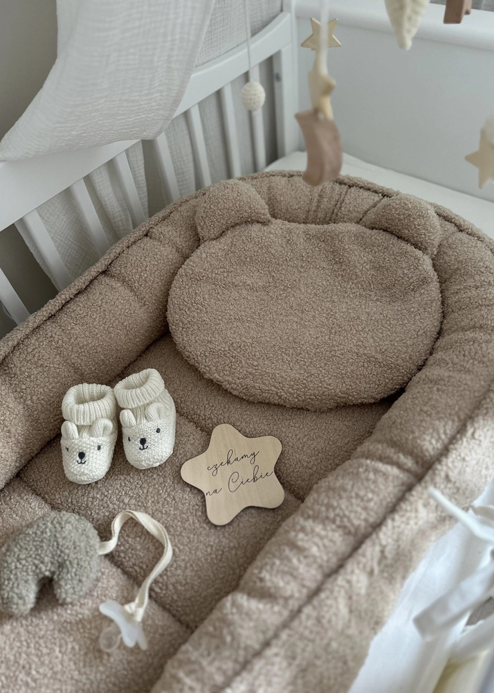 KOKON niemowlęcy BARANEK + poduszka MIŚ