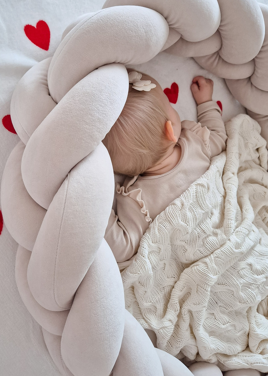 Kocyk dziany warkocz BAMBUSOWY 80x100