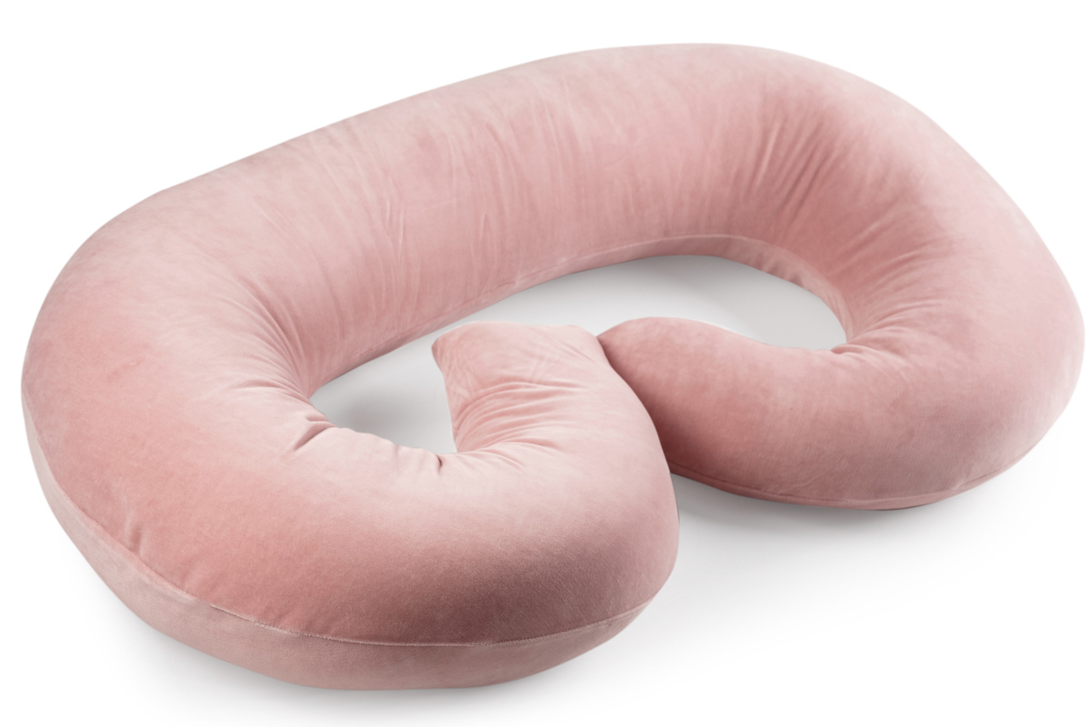 Poduszka ciążowa rogal typ "C" z WELURU bawełnianego