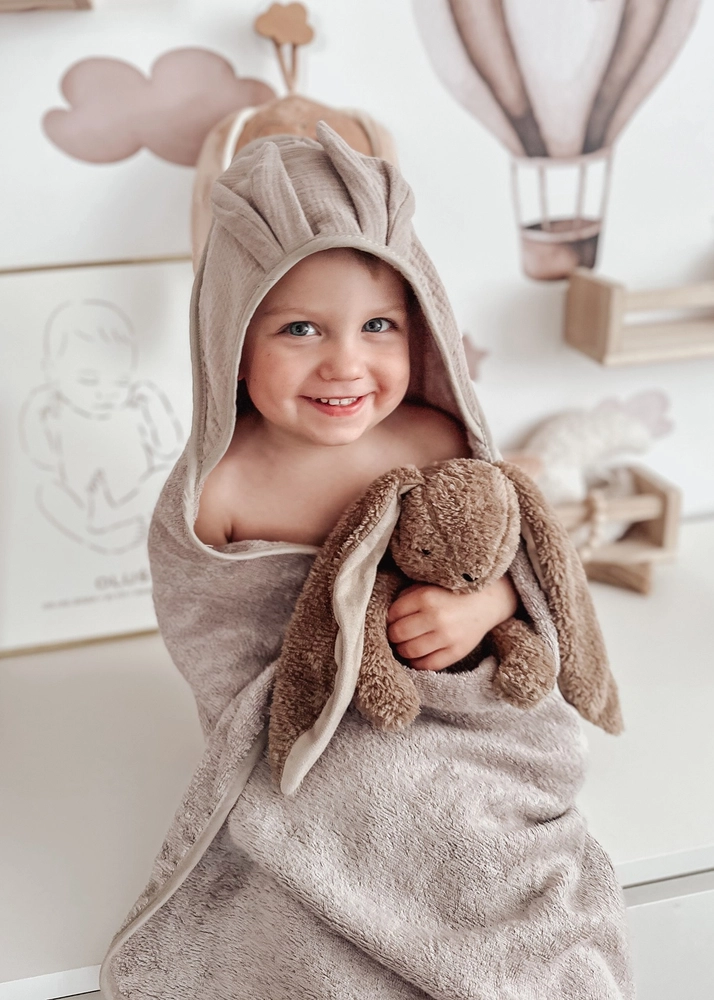 Okrycie kąpielowe BAMBUSOWE 100x100 RABBIT