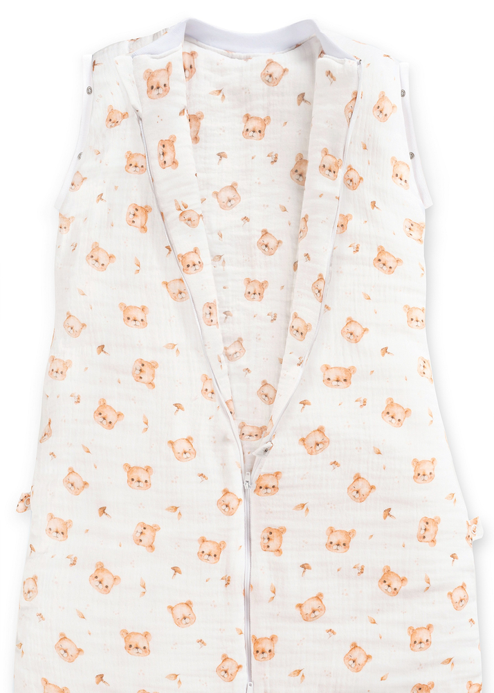 Śpiworek do spania muślinowy PREMIUM light TEDDY BEAR