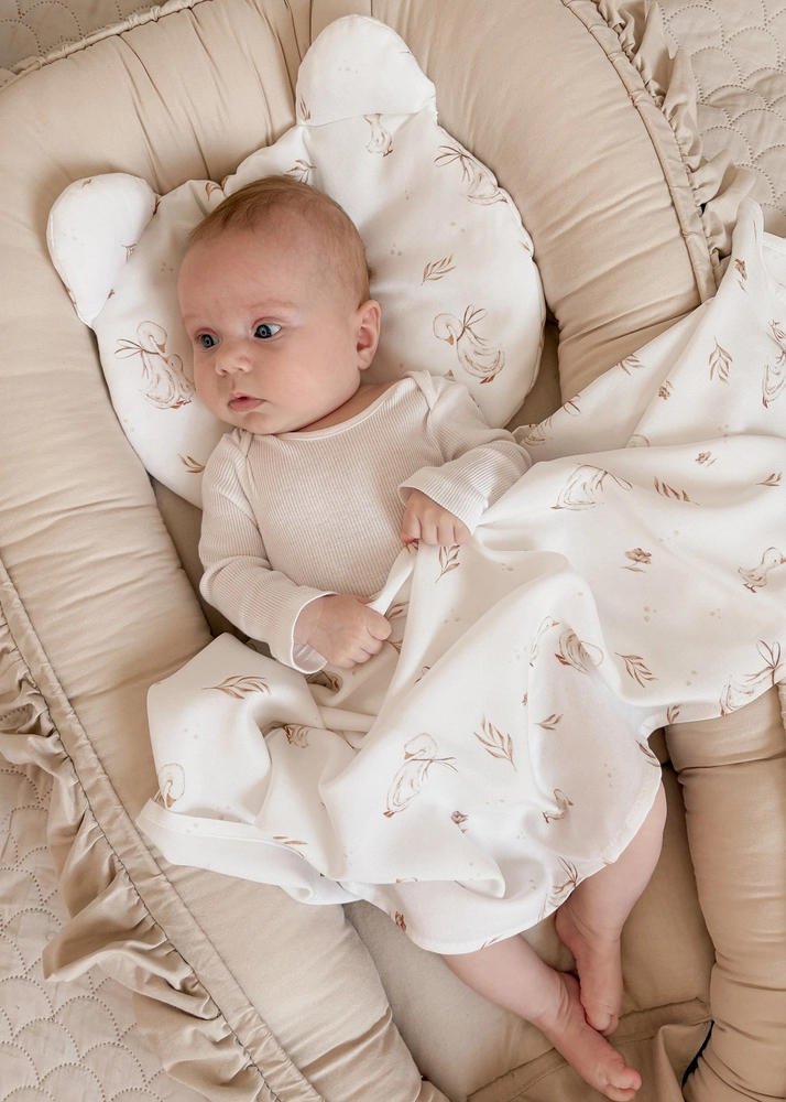 Komplet letni poduszka miś i otulacz BAMBUS