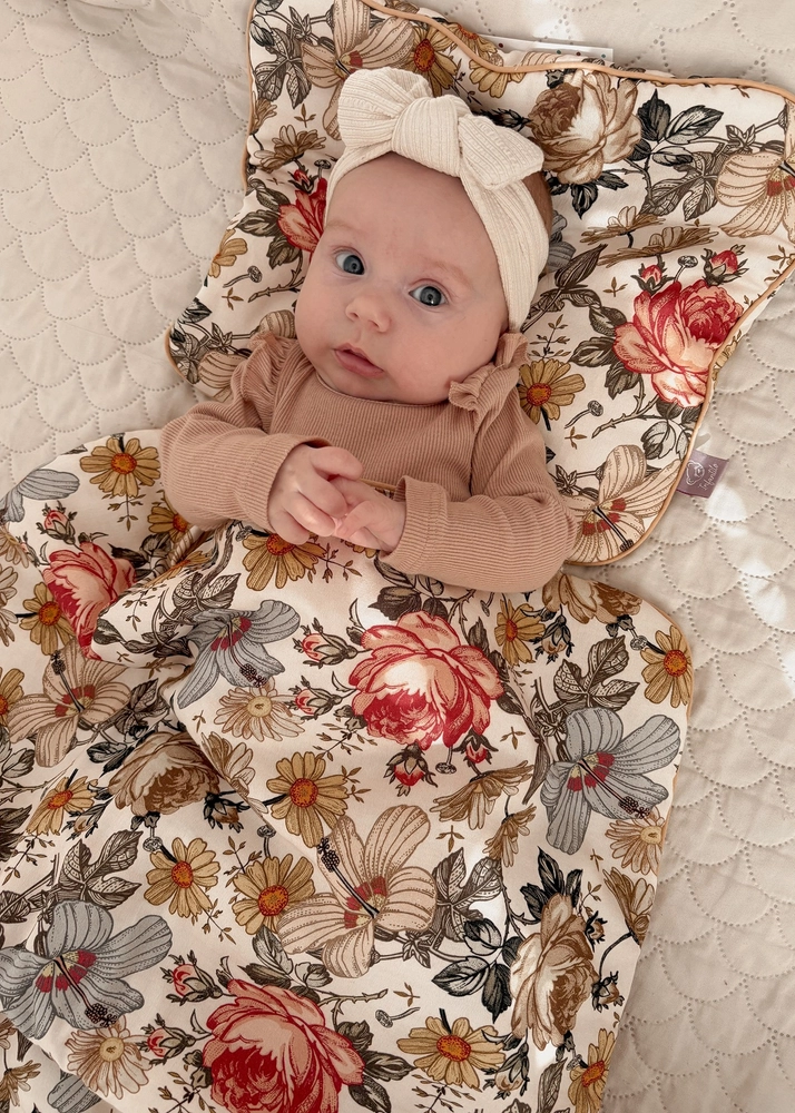 Komplet do wózka bawełniany z wypustką