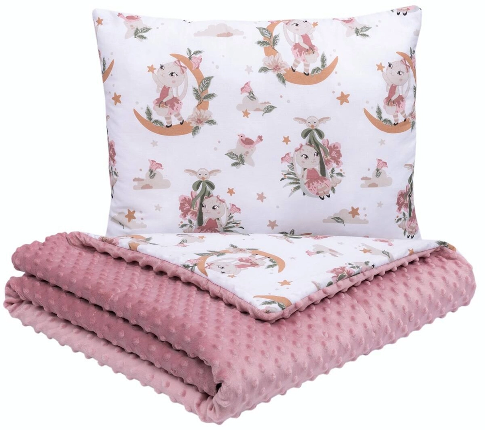 Komplet przedszkolaka MINKY kołderka + poduszka