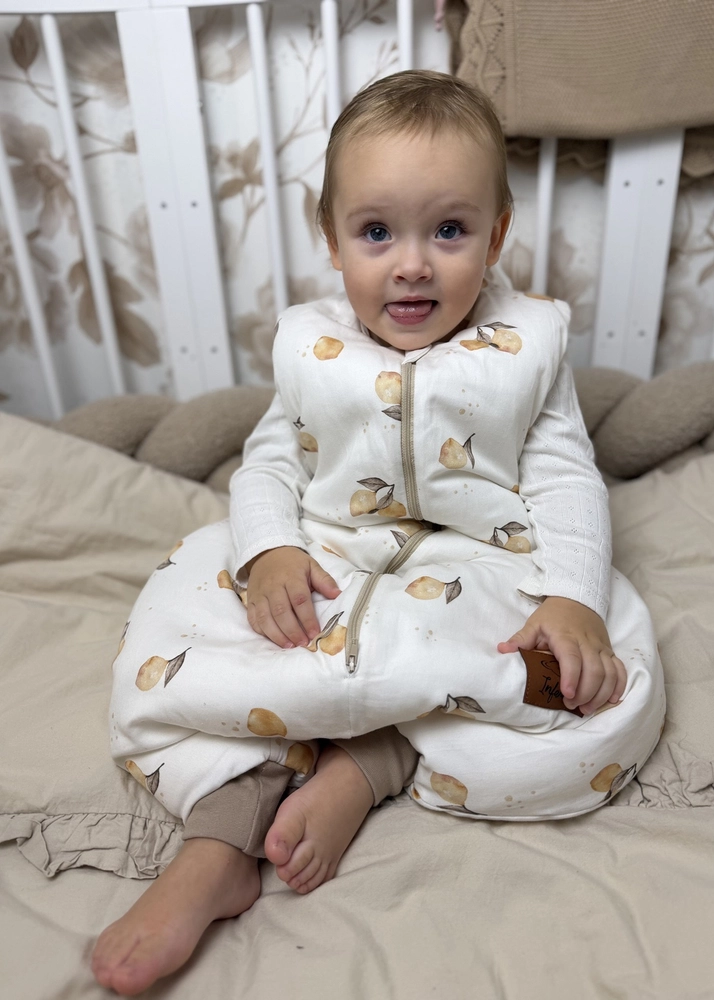 Śpiworek z nogawkami do spania KIDS z bawełny SATYNOWEJ 18-36m