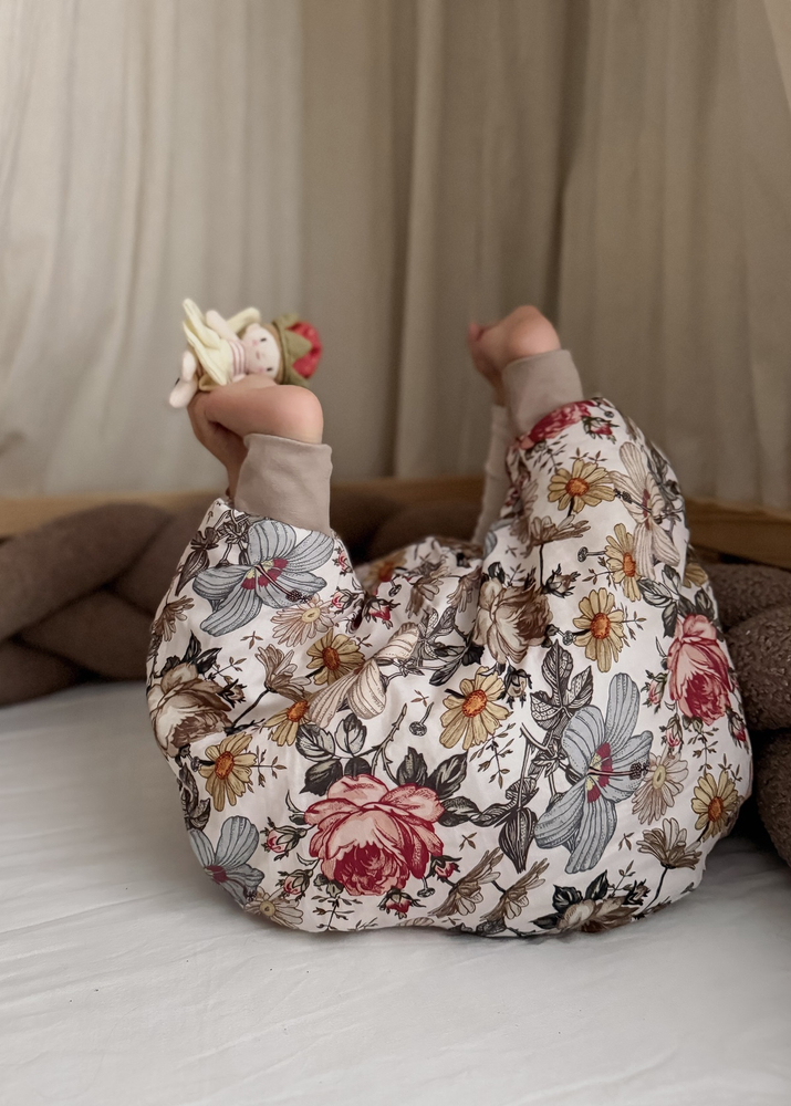 Śpiworek z nogawkami do spania KIDS z bawełny SATYNOWEJ 18-36m