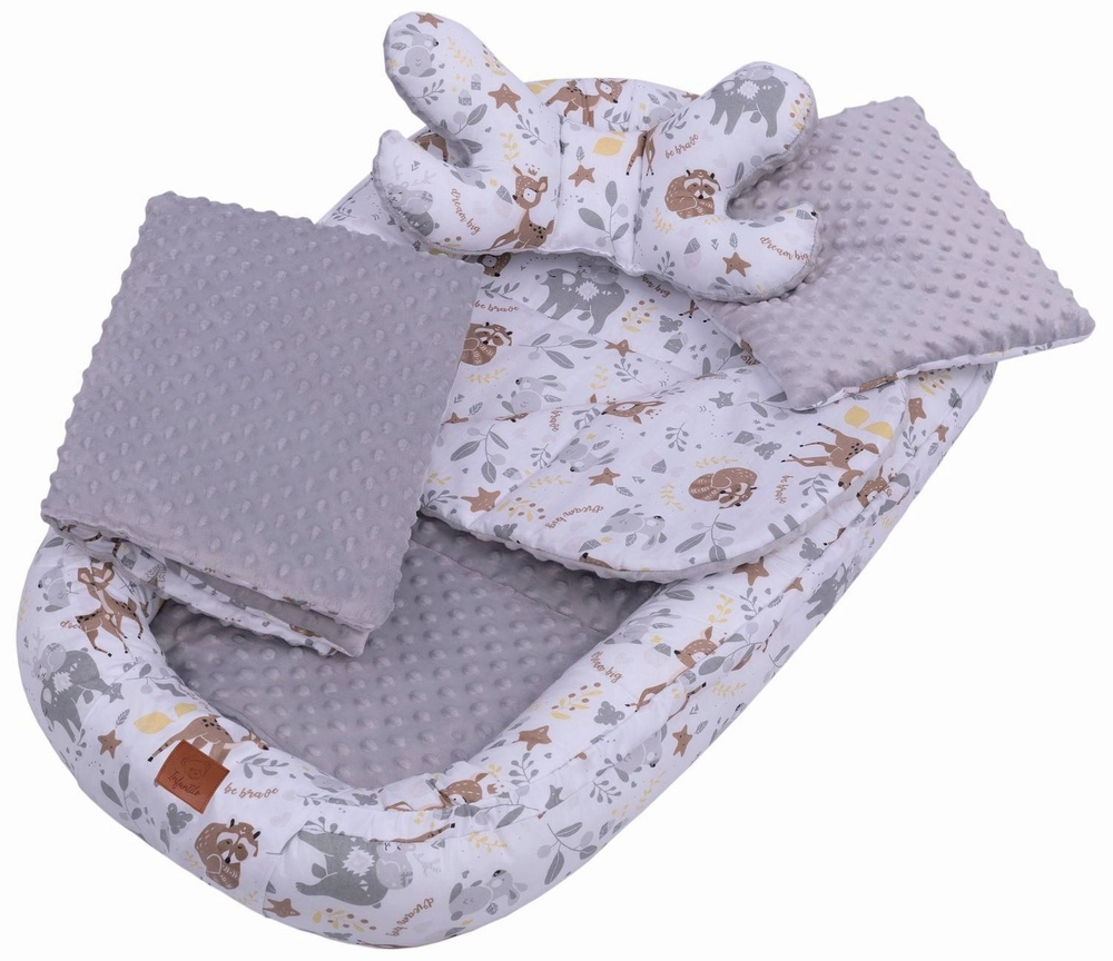 KOKON niemowlęcy MINKY - ZESTAW 6w1 NEW