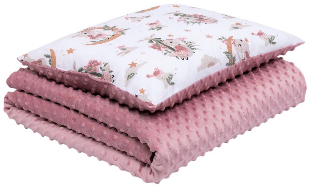 Komplet przedszkolaka MINKY kołderka + poduszka