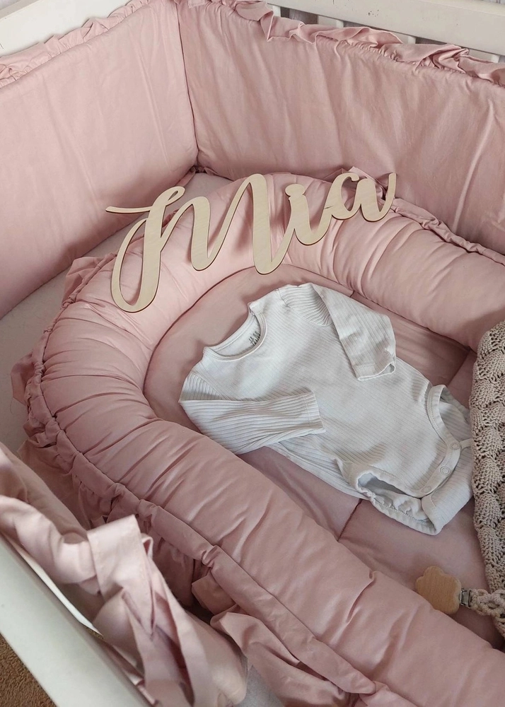 KOKON niemowlęcy BAWEŁNIANY z falbanką