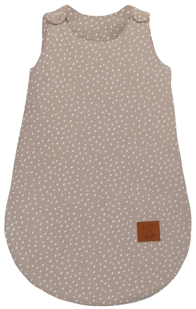 Śpiworek do spania muślinowy BABY SOFT ocieplany DOTS
