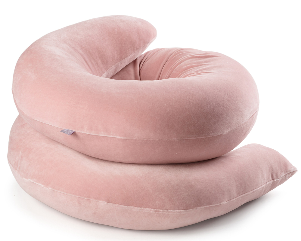 Poduszka ciążowa rogal typ "C" z WELURU bawełnianego