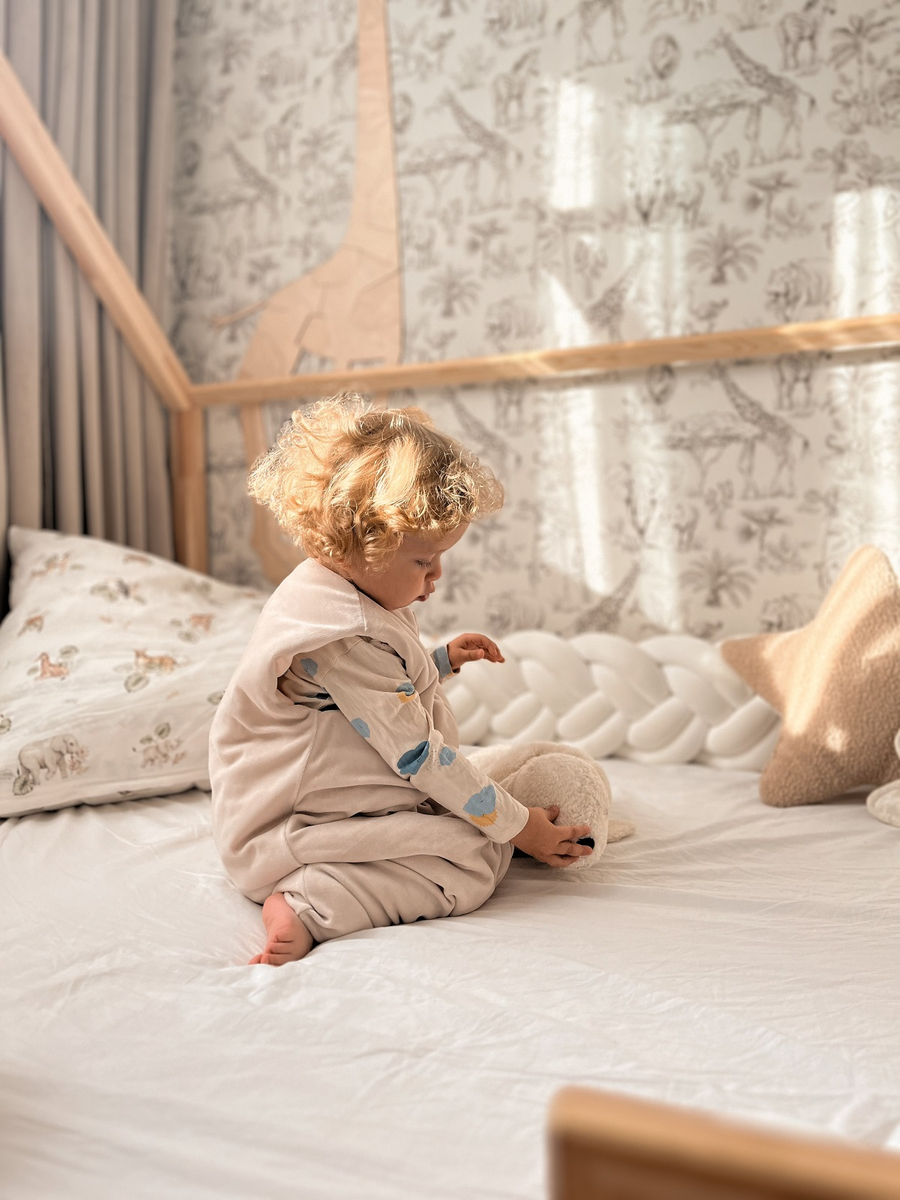 Śpiworek do spania WELUR z nogawkami KIDS SOFT ocieplany