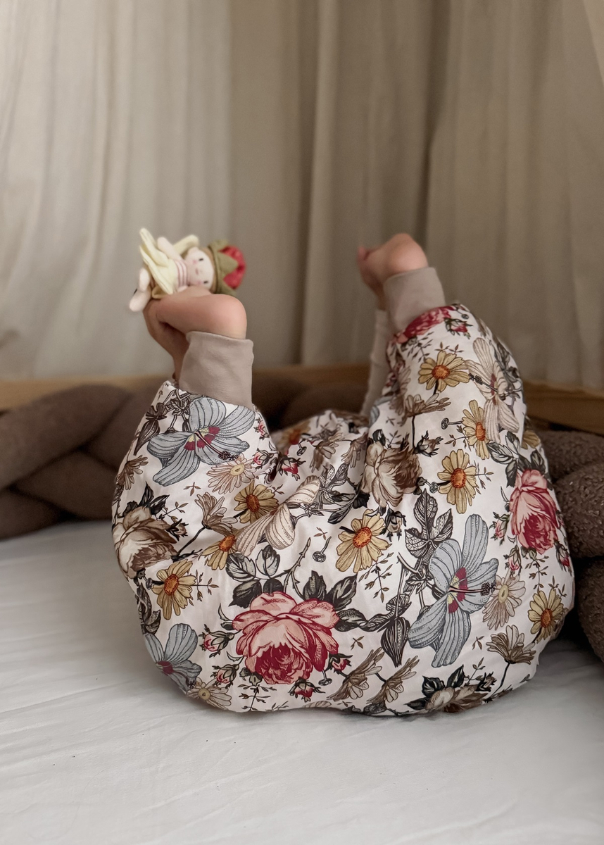 Śpiworek z nogawkami do spania KIDS z bawełny SATYNOWEJ 18-36m