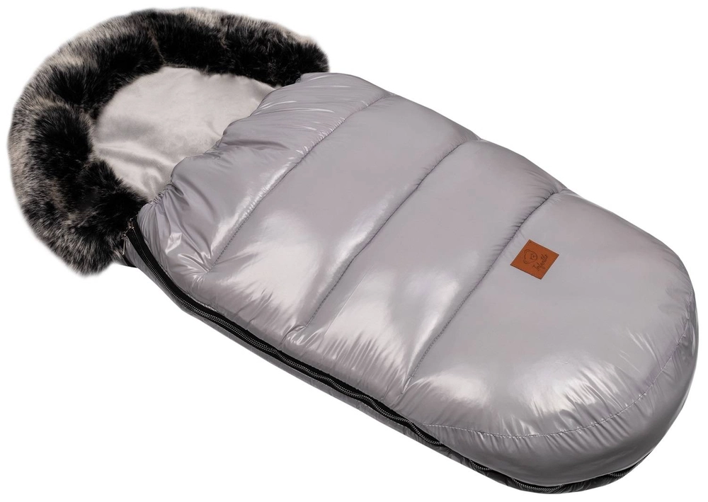 Śpiworek do wózka FLUFFY PREMIUM - grey flash