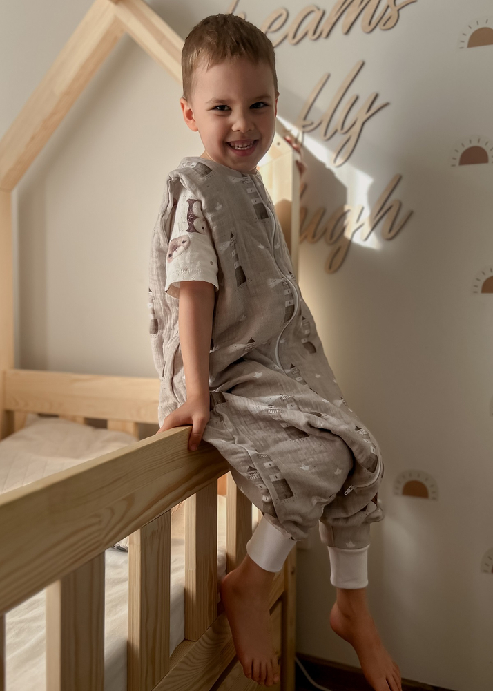 Śpiworek do spania muślinowy z nogawkami KIDS SOFT light 