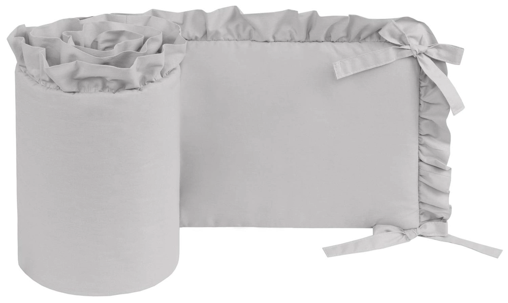 Ochraniacz do łóżeczka BAWEŁNIANY z falbanką