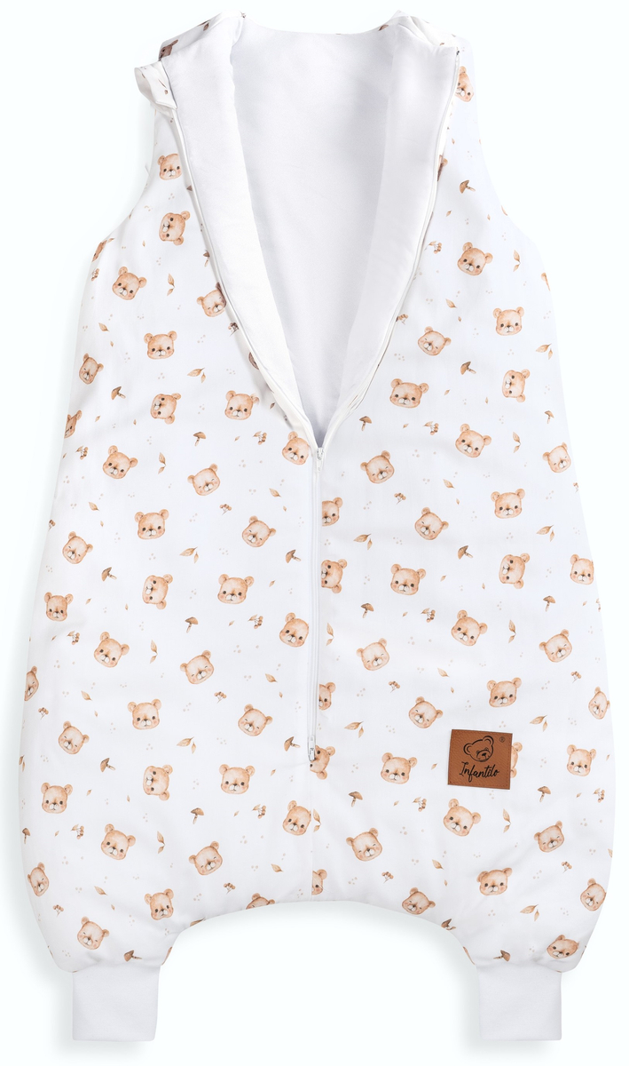 Śpiworek z nogawkami do spania KIDS z bawełny SATYNOWEJ 18-36m