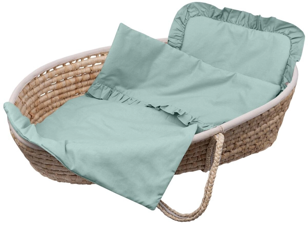 Komplet do wózka bawełniany Z FALBANKĄ