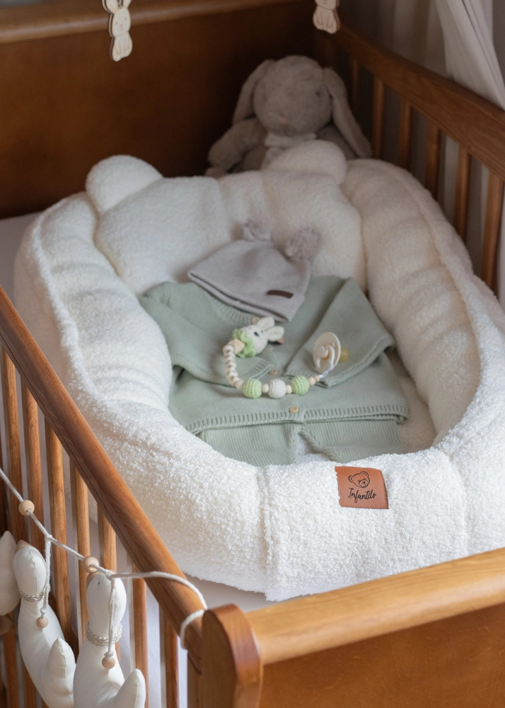 KOKON niemowlęcy BARANEK + poduszka MIŚ