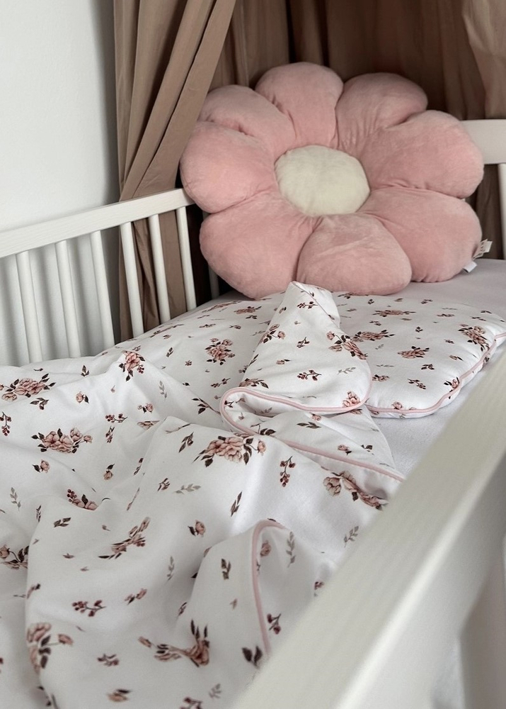 Komplet do wózka bawełniany z wypustką