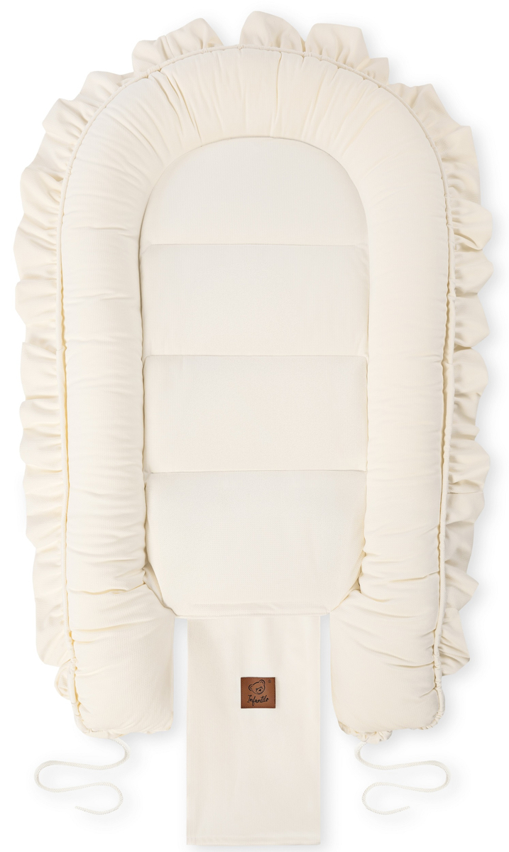 KOKON niemowlęcy VELVET z falbanką