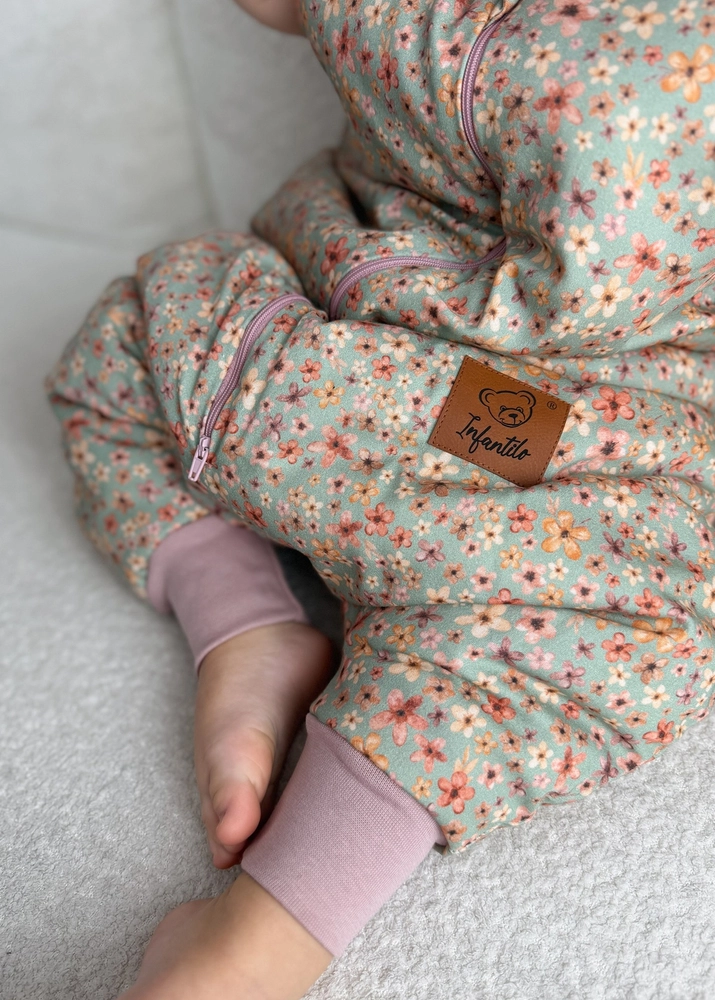 Śpiworek z nogawkami do spania KIDS z bawełny SATYNOWEJ 18-36m