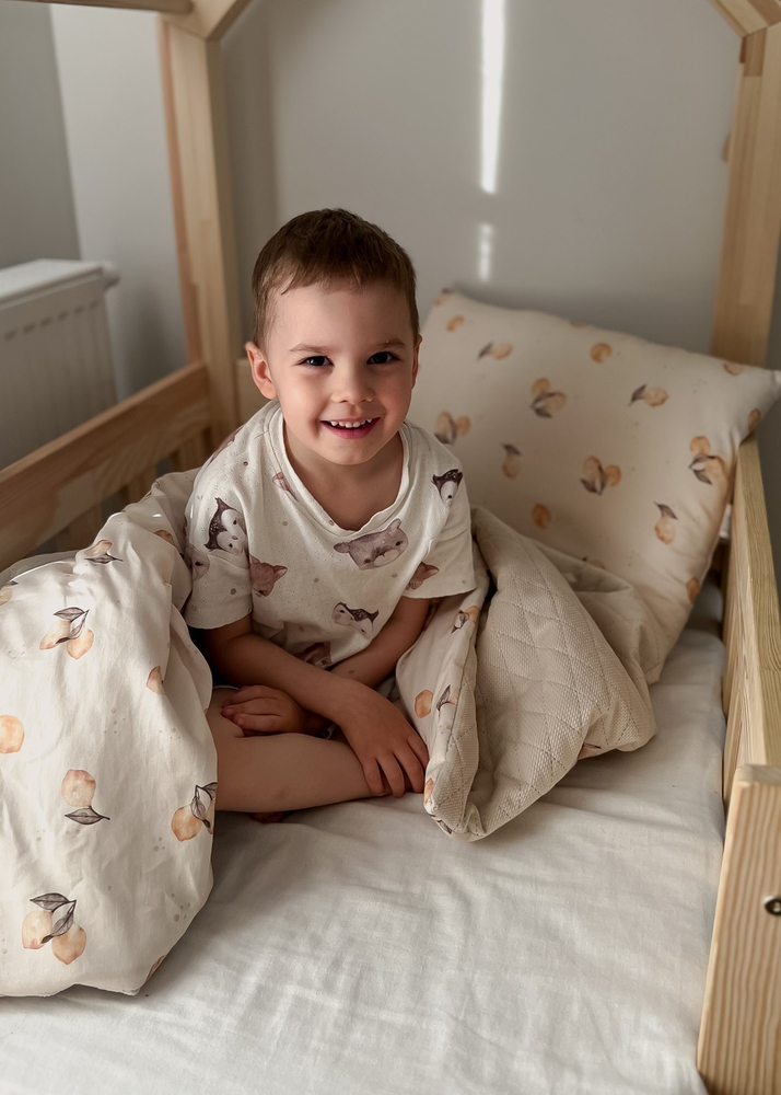 Koc przedszkolaka VELVET 100x135 + poduszka i worek