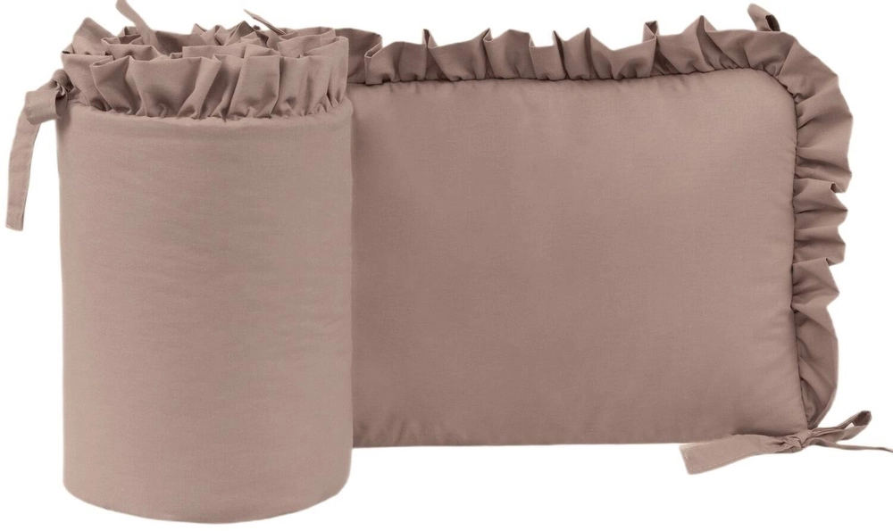 Ochraniacz do łóżeczka BAWEŁNIANY z falbanką