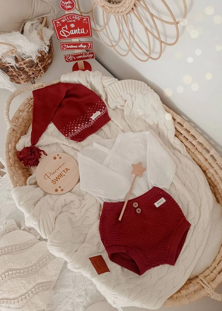 Kocyk dziany warkocz BAMBUSOWY 80x100