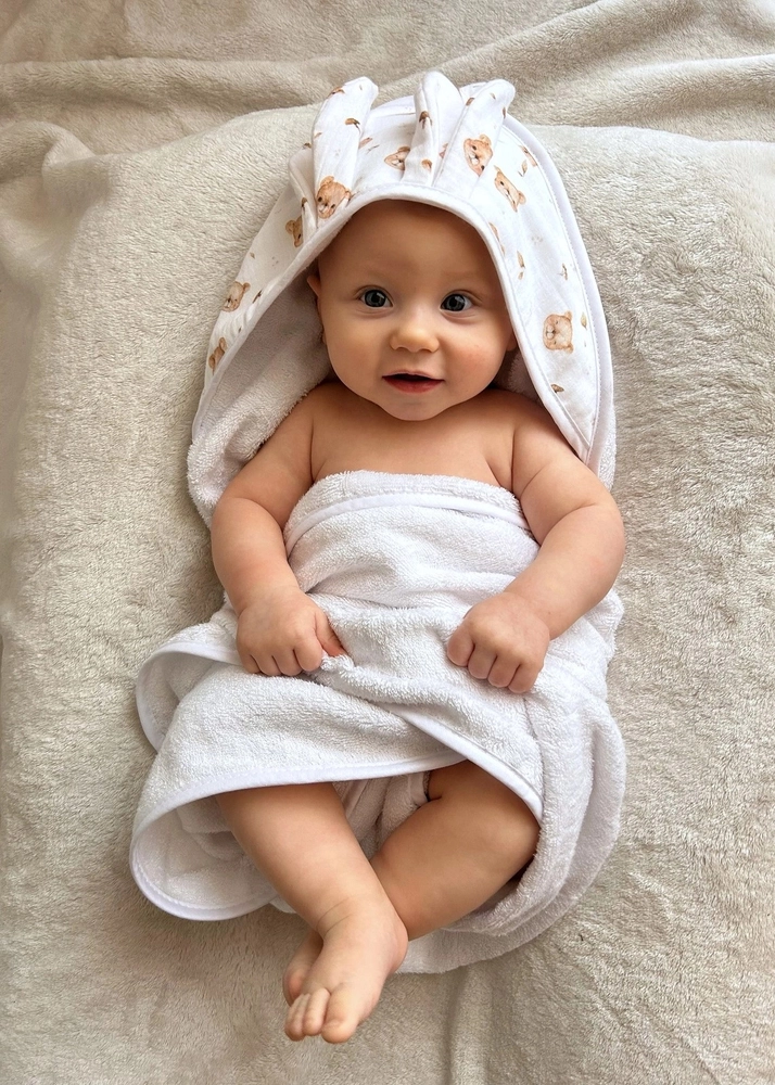 Okrycie kąpielowe BAMBUSOWE 100x100 RABBIT