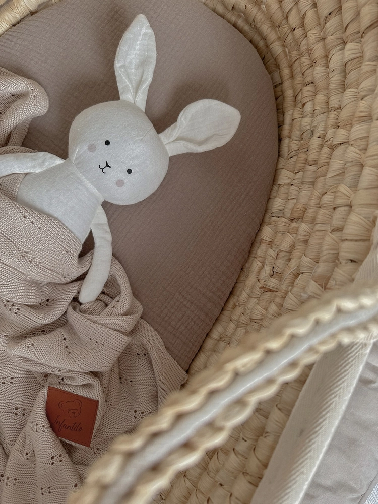 Prześcieradło do wózka gondoli muślinowe z gumką