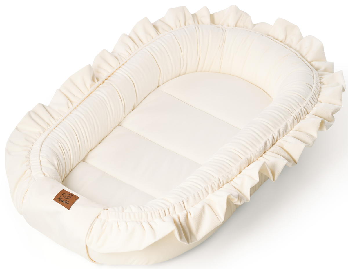 KOKON niemowlęcy VELVET z falbanką