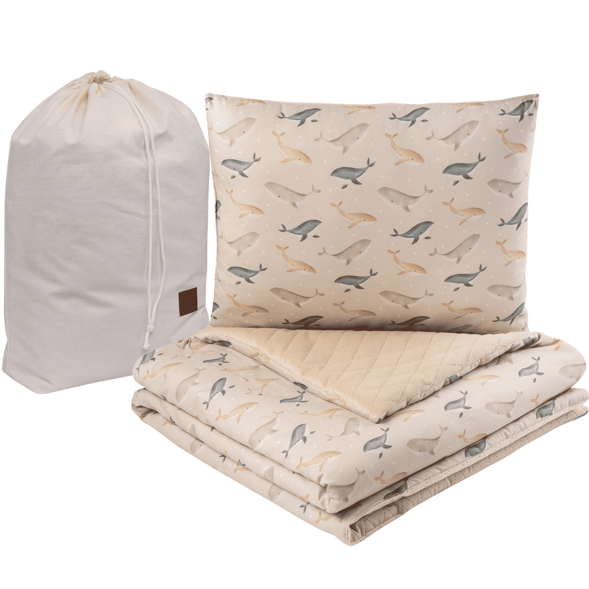 Koc przedszkolaka VELVET 100x135 + poduszka i worek
