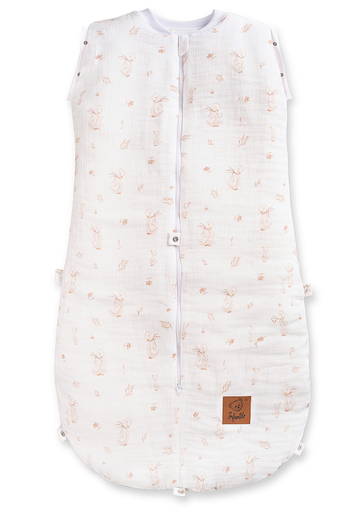 Śpiworek do spania muślinowy PREMIUM ocieplany PRINT