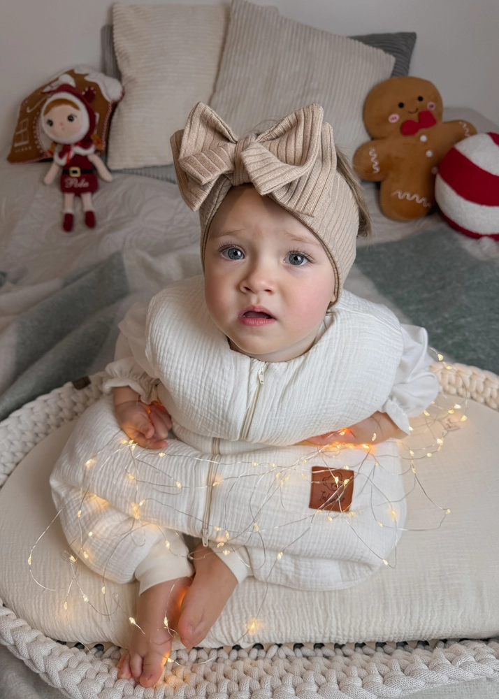 Śpiworek do spania muślinowy z nogawkami KIDS SOFT ocieplany