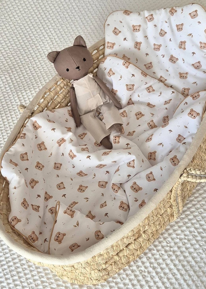 Komplet do wózka bawełniany z wypustką